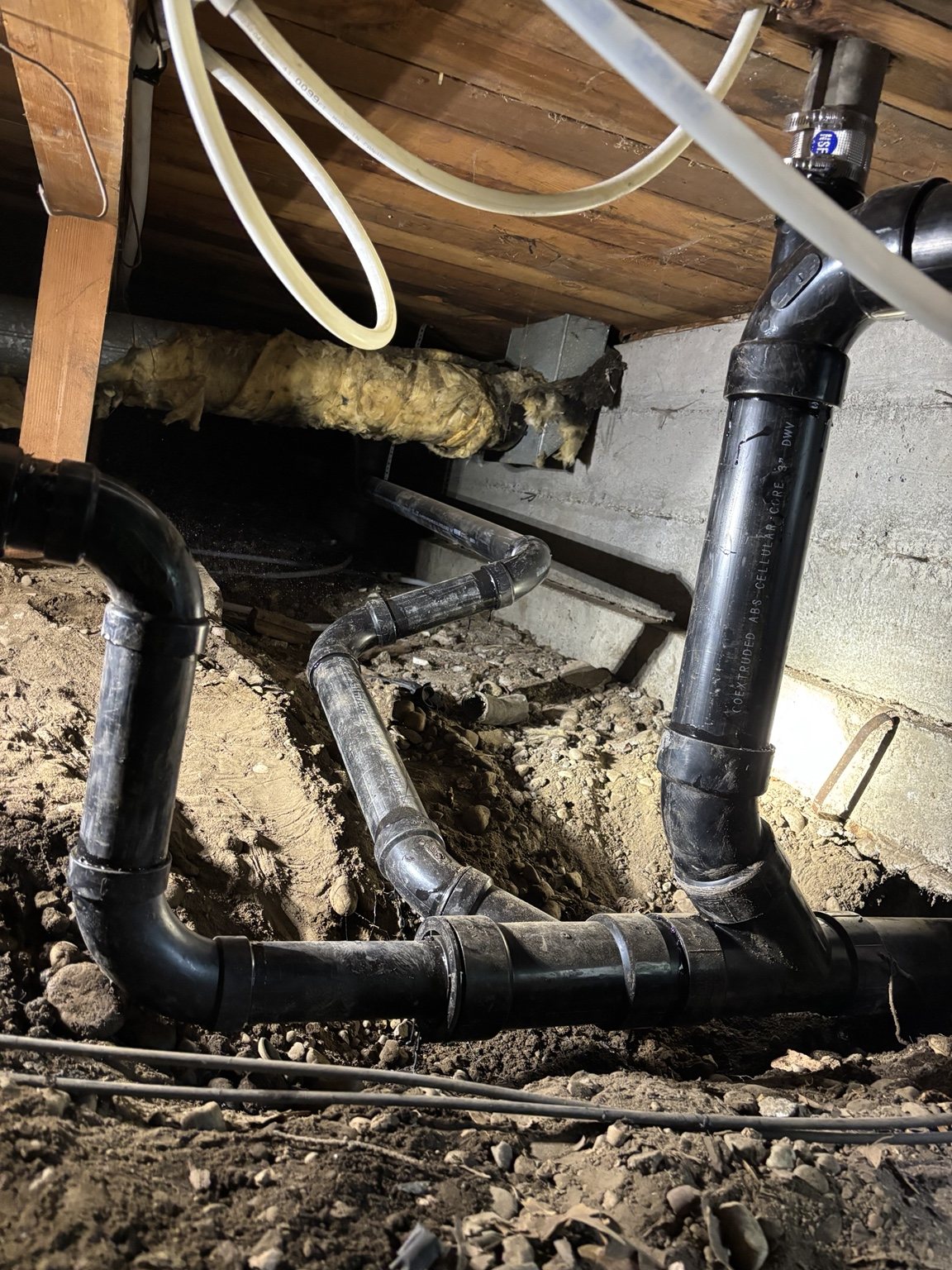 Plumbing piping repair work by Right Direction Plumbing